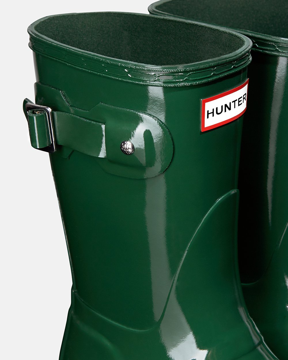 Women Hunter Original Gloss | Short Rain Boots Green | NZ-14630-IENZ